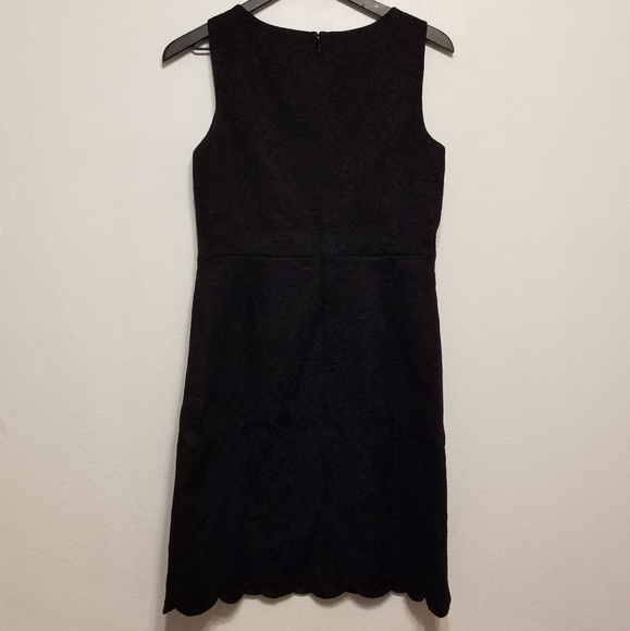 Talbots Floral Matelassé Scalloped hem dress - Picture 5 of 8